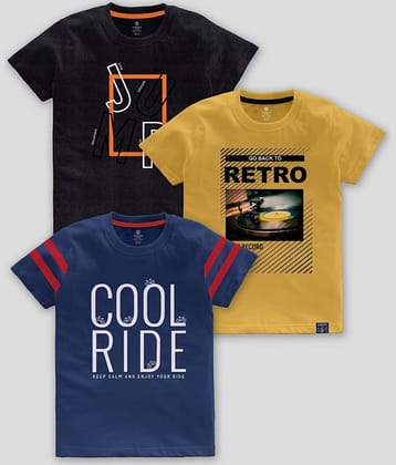 CODEZ Pack of 1 Boys Cotton Blend T-Shirt ( Multicolor )