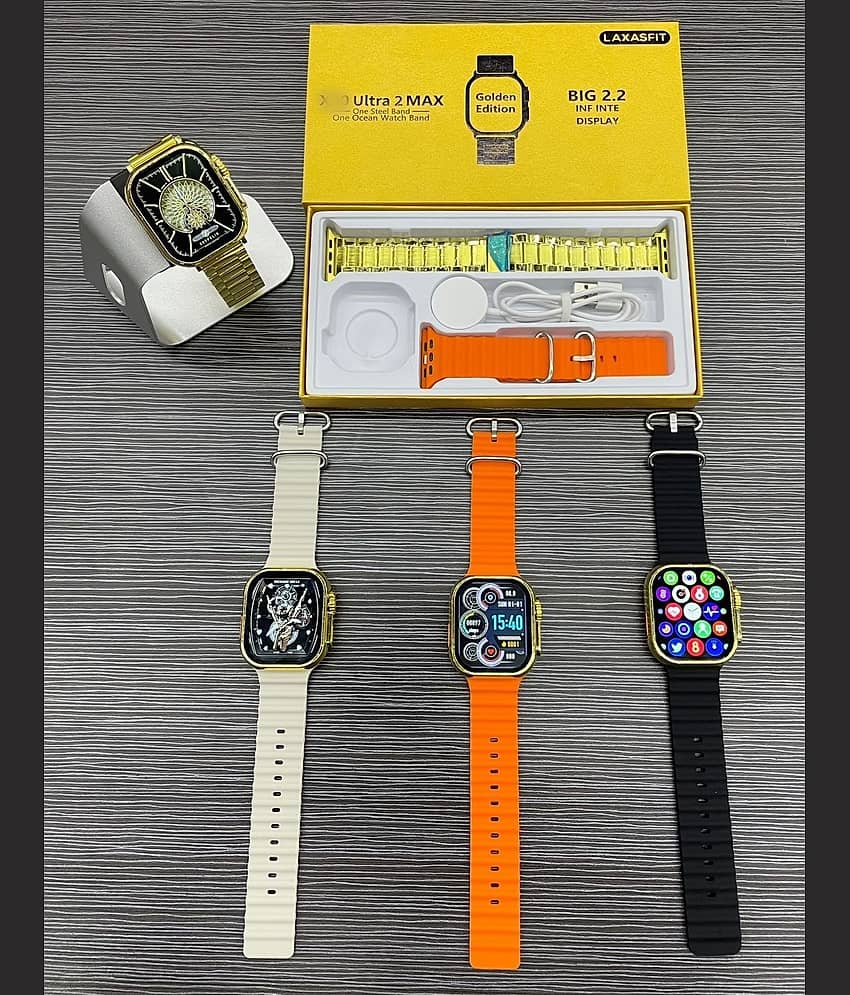 VENKAT ZONE Ultra Extra Strap BT calling Fitness Gold Smart Watch