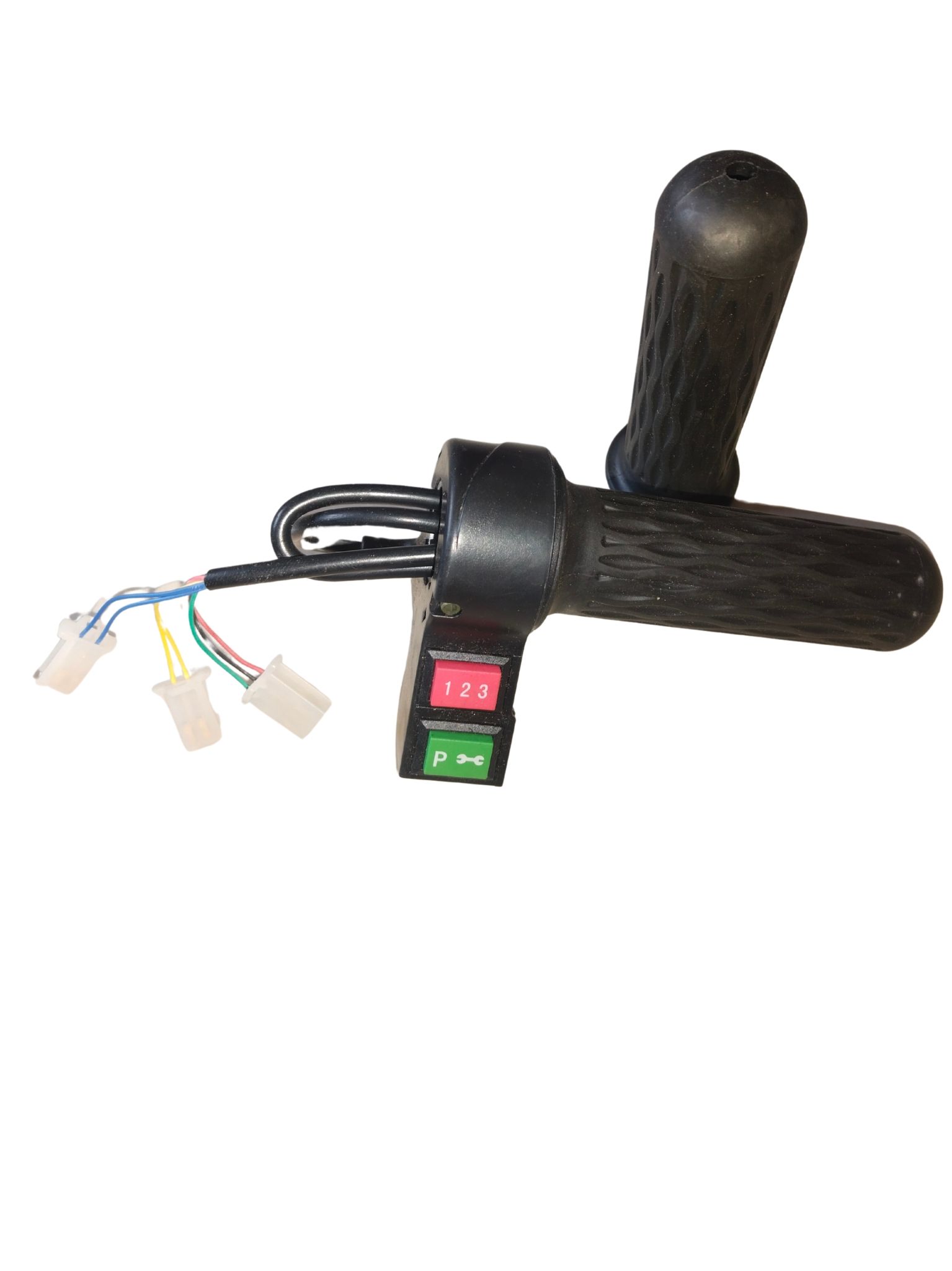 THROTTLE SET ( 123 DOUBLE PUSH BUTTON ) FOR E-BIKE , ELECTRIC SCOOTER & OTHER ELECTRIC VEHICLE. 36V / 48V / 60V / 72V