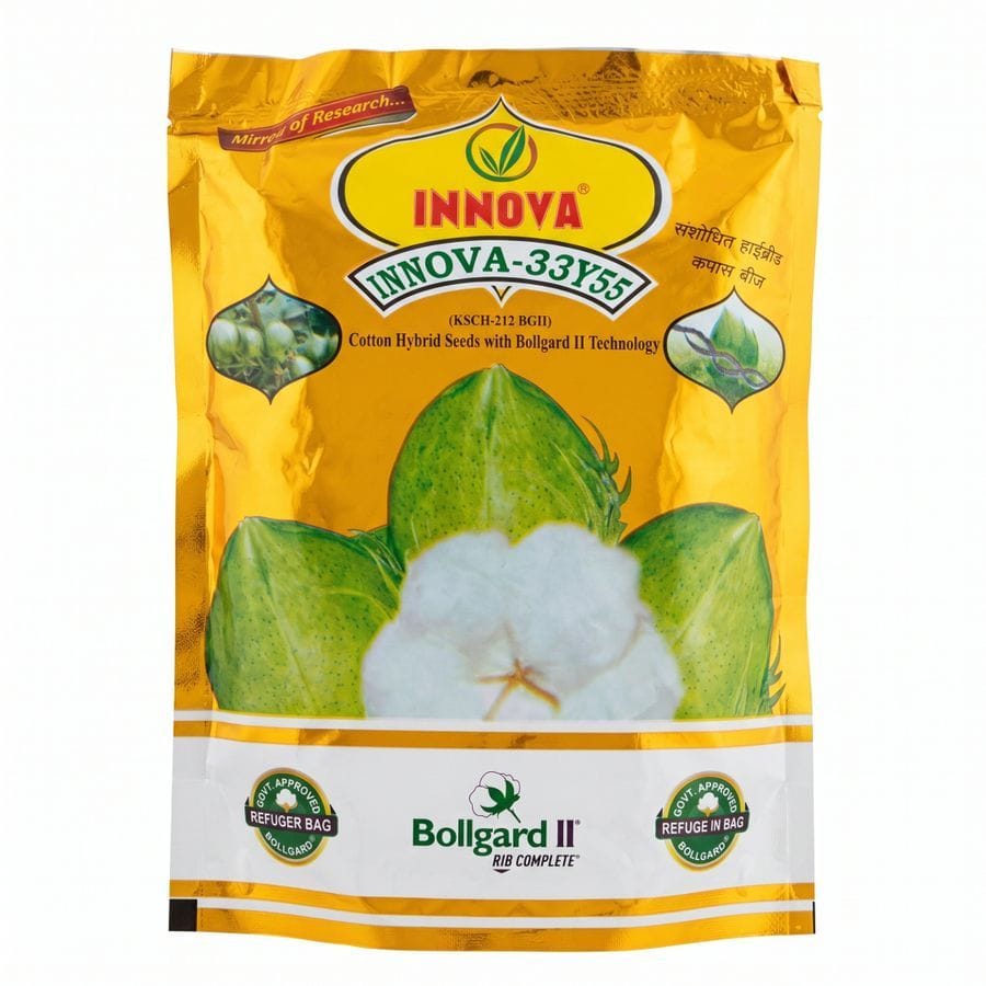 Innova-33Y55 Cotton Hybrid Seeds - 500 gm - 500 gm - One sealed packet