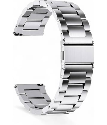 LORENZ 22 MM Silver Stainless Steel Chain Smart Watch Strap