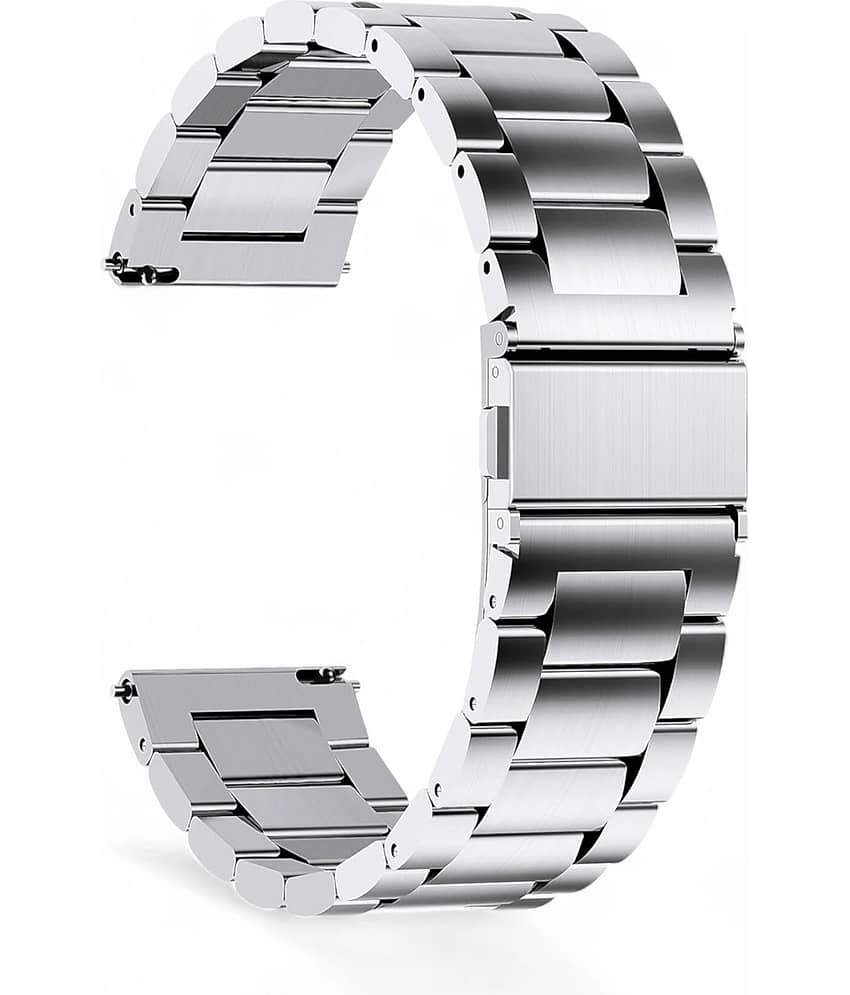 LORENZ 22 MM Silver Stainless Steel Chain Smart Watch Strap