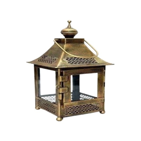 Iron Glass Lantern Square 168V