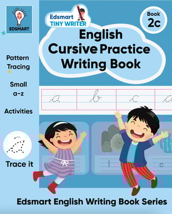 Edsmart Tiny Writer Cursive English Practice writing book | Pattern tracing , Cursive small letter a-z and word writing book for 3+ years old [Perfect Paperback] [Jan 01, 2024] Edsmart Edu services pvt ltd