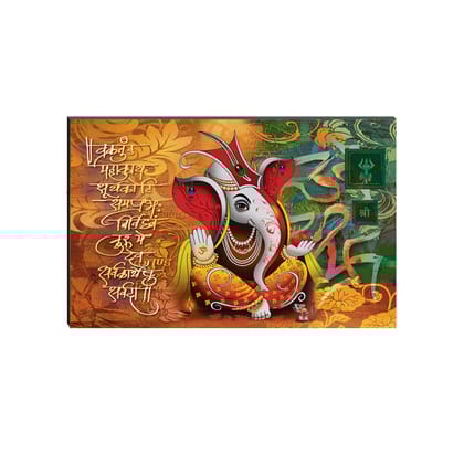 6MM MDF Lord Ganesha Satin Matt Texture UV Art Painting