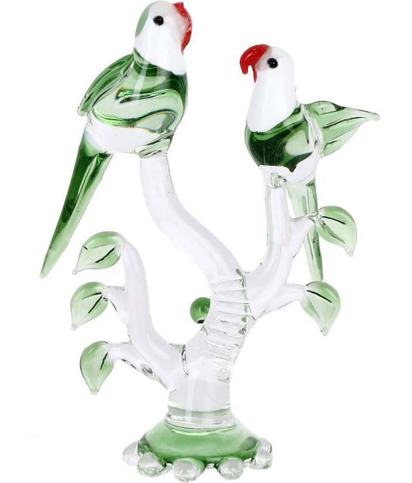AFAST Green Glass Handicraft Showpiece - Pack of 1