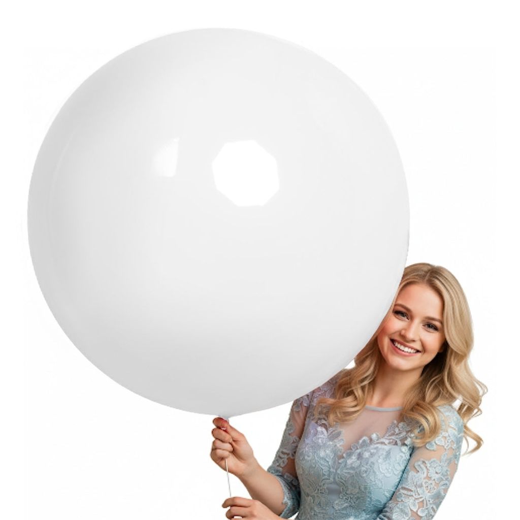 White Bladder Balloon - Helium Or Air Filled - 36 inches - 1PC - Party and Festive Needs | Buy online on ZillyBuy