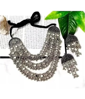 Samridhi DC Silver Alloy Necklace Set ( Pack of 1 )