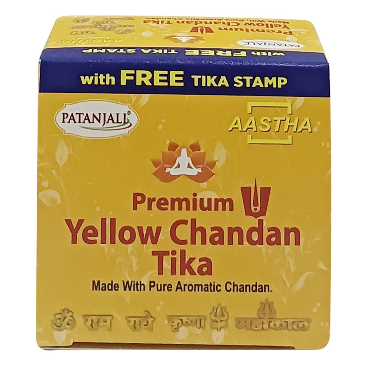 AASTHA YELLOW CHANDAN TEEKA 60GM