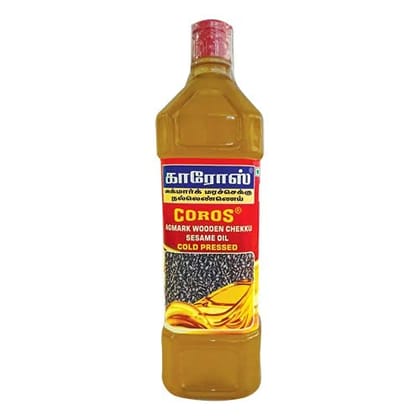 Coros (Wooden Chekku-Cold Pressed)  Sesame Oil 1 Ltr