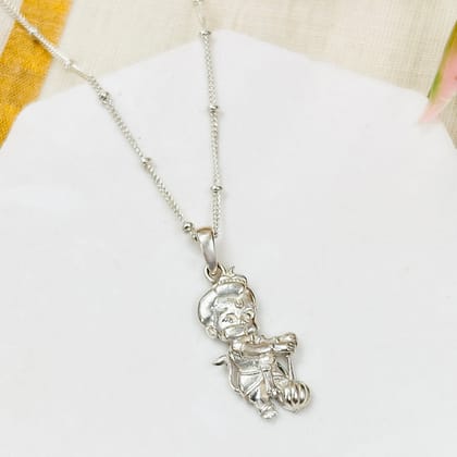 92.5 silver bal hanuman pendant-Pendant+ 16 inches chain