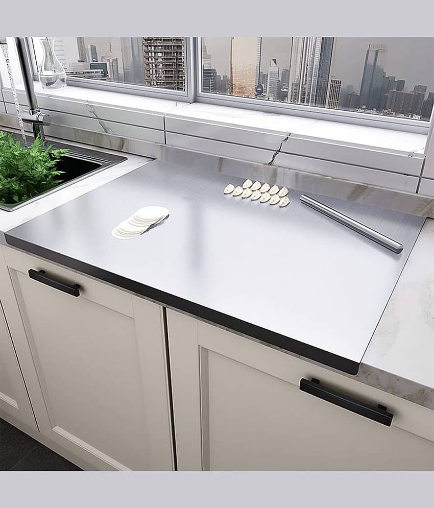 The HomeDecor Mart Steel Chopping Board 1 Pcs