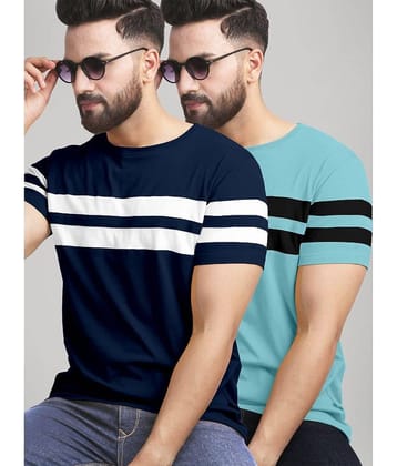 AUSK Pack of 2 Cotton Blend Regular Fit Men's T-Shirt ( Mustard )
