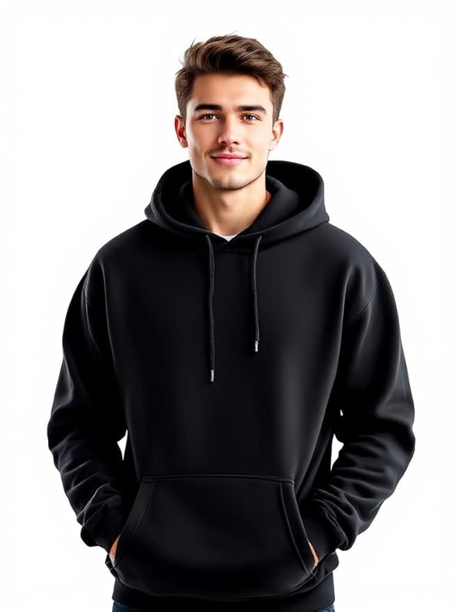 Black Solid Hoodie