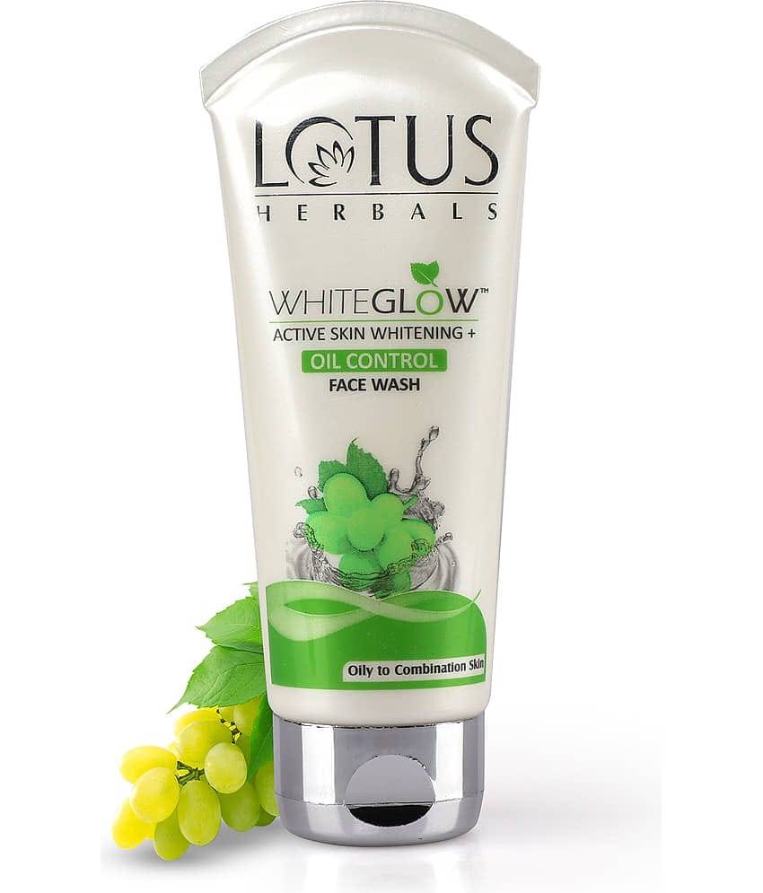 Lotus Herbals Whiteglow Active Skin Whitening & Oil Control Face Wash, Withgreen Tea Extract, 100G