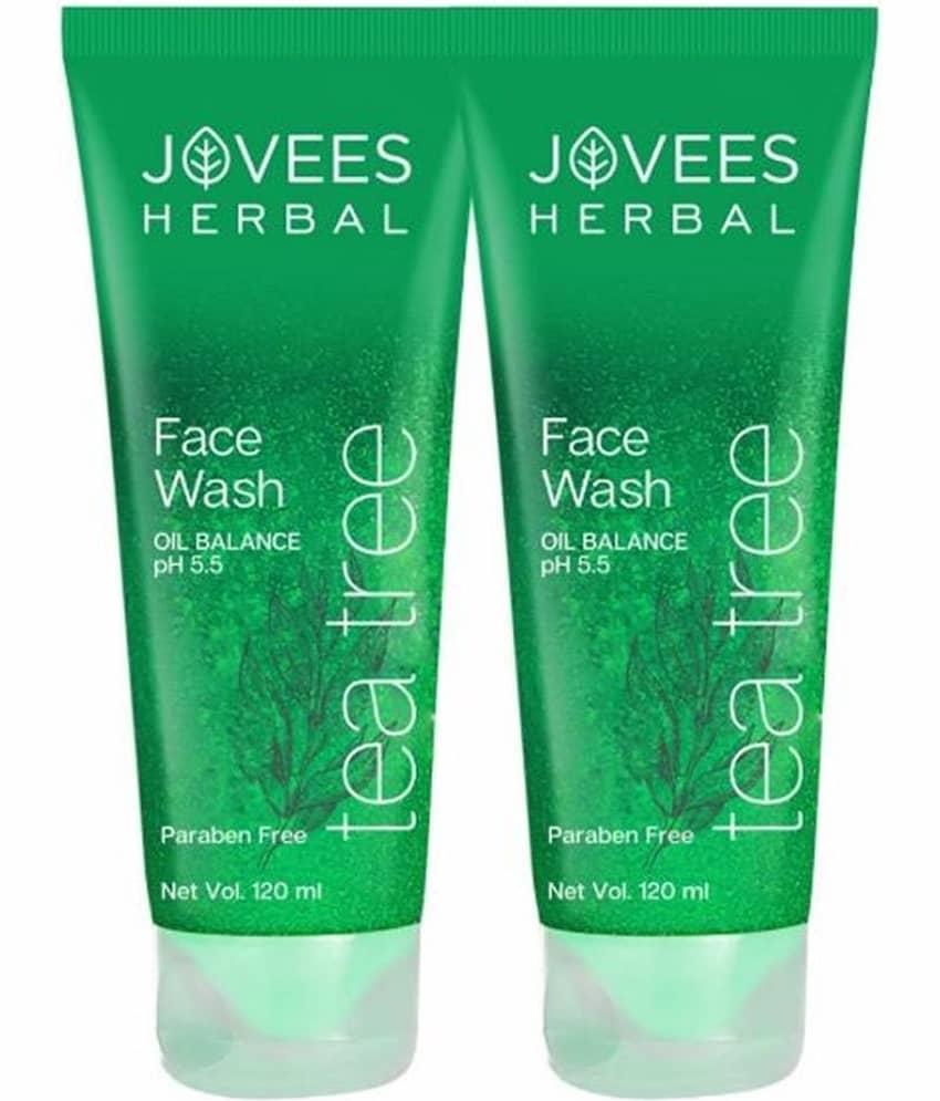 Jovees Herbal Tea Tree Oil Control Face Wash For Oily & Acne Prone Skin 120ml (Pack of 2)