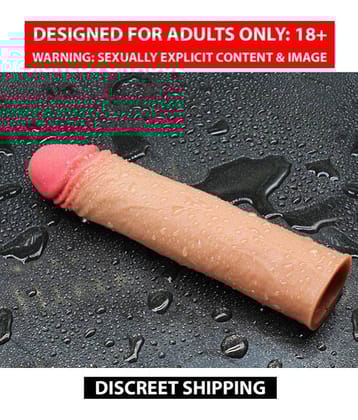 8 Inch Huge Brown Penis Cover With 2 Inch Extension Dragon Con*dom For Men | Reus*able Pe*nis Sle*eve For Men By Sex Tantra
