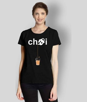 Neo Garments Women Cotton Regular Fit Round Neck T-Shirt ( Black )