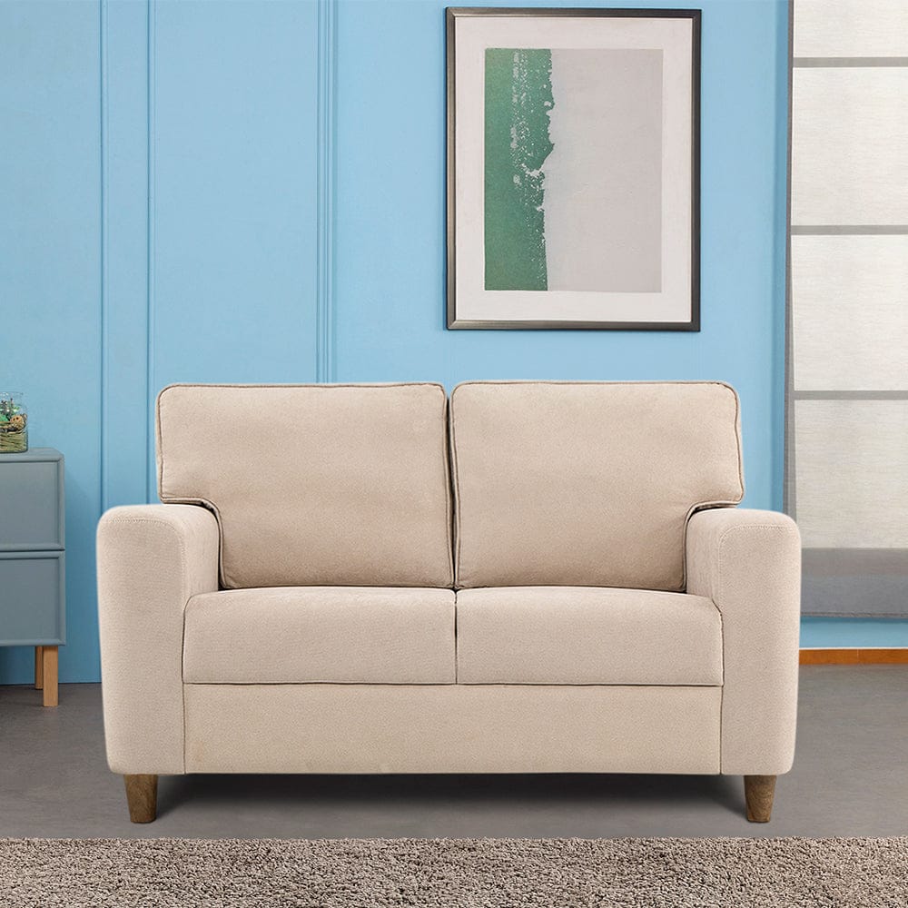 Utopia Beige Fabric 2 Seater Sofa