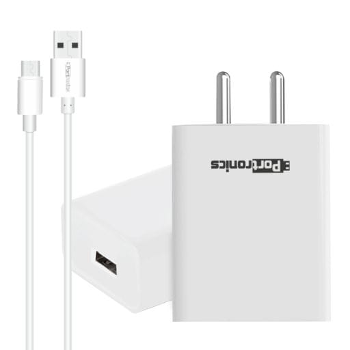 Portronics Adapto 62 POR-1062 USB Wall Adapter (White)