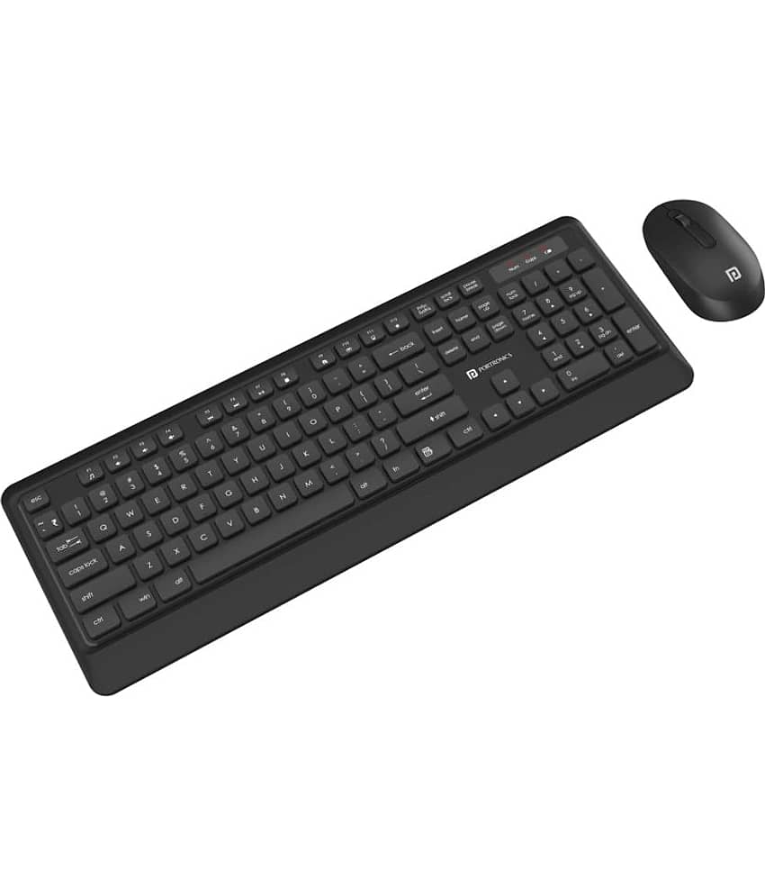 Portronics - Black Wireless Keyboard Mouse Combo