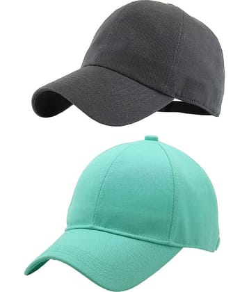 Zacharias - 100% Cotton Gray Men's Cap ( Pack of 2 )