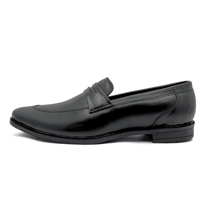 Penny Loafer With Double Stitched Welts for Men (Black)-7