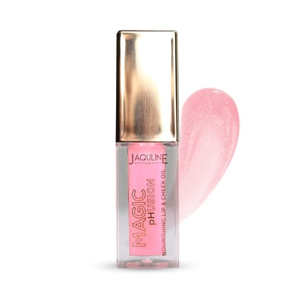 Jaquline USA Magic Phusion lip & Cheek oil, Long Lasting Nourishment Non-Sticky & glossy Heals & Moisturizes Lips Rose Razzle - 5ml