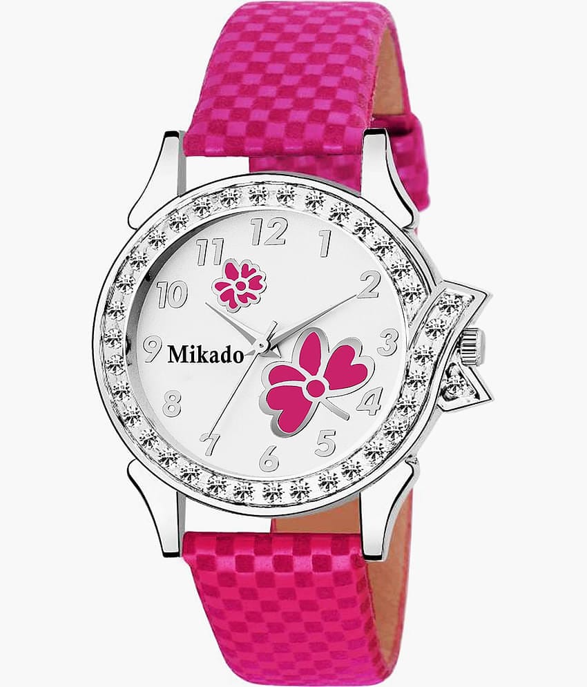 Mikado Leather Round Womens Watch