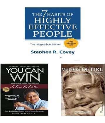 ( Combo of 3 books ) The 7 Habits Of Highly Effective People & You Can Win & Wings of Fire: An Autobiography Paperback