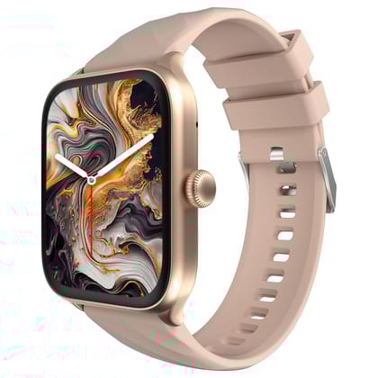 CELLECOR M1 Stew 1.83 IPS Display Smart Watch, Bluetooth Calling, Unlimited Watch Faces, 100+ Sports Modes, Health Suite, Voice Assistance (Gold-Pink)