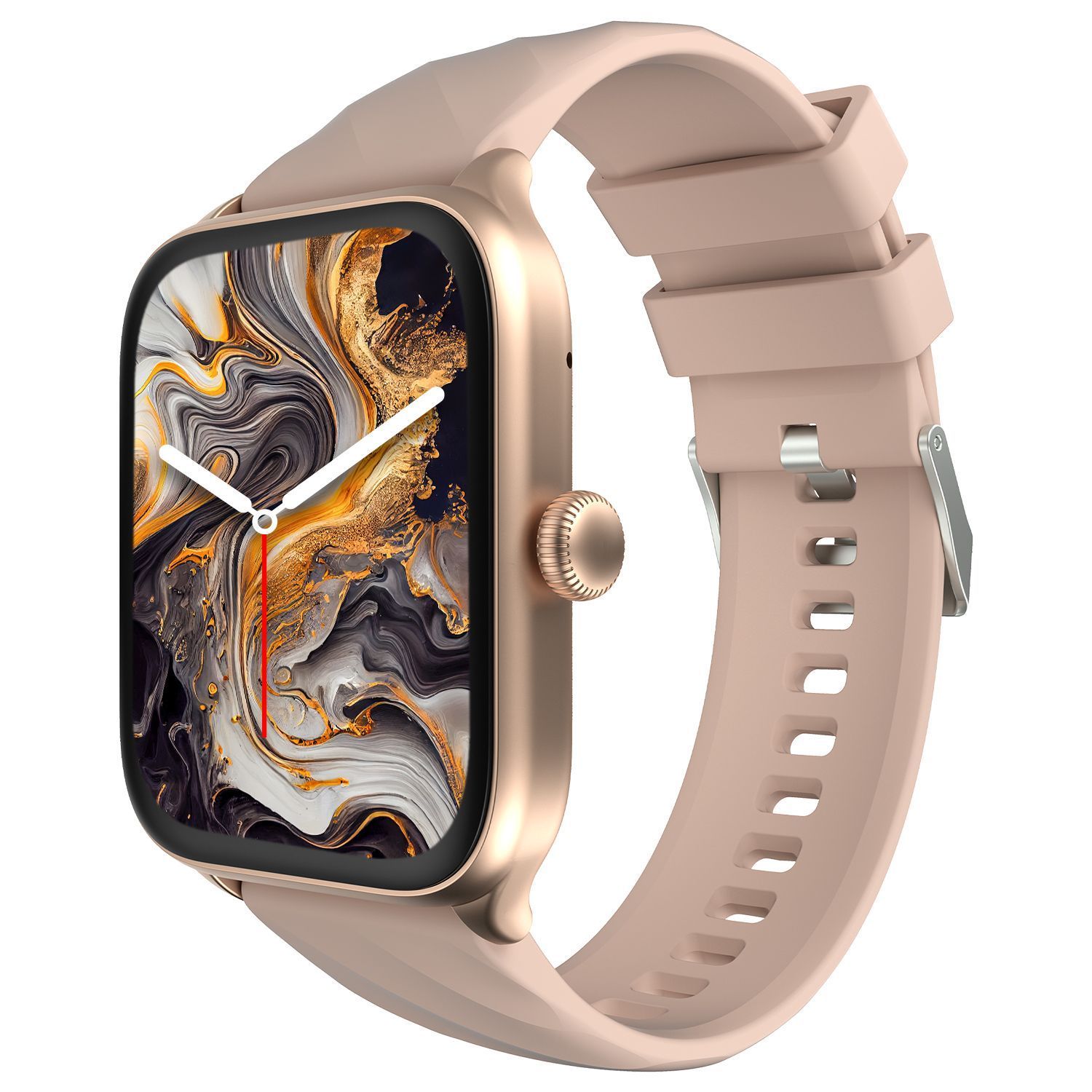 CELLECOR M1 Stew 1.83 IPS Display Smart Watch, Bluetooth Calling, Unlimited Watch Faces, 100+ Sports Modes, Health Suite, Voice Assistance (Gold-Pink)