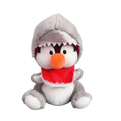 Irresistible Cute Plush and Adorable Soft Toys - Perfect for Cuddles of All Ages and Gifts-Penguin with Shark Clothes