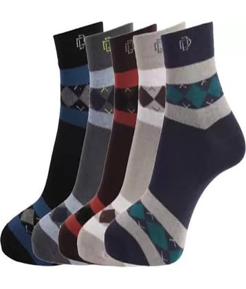 Cavenders Pack of 5 Men's Cotton Blend Ankle Length Socks ( Multicolor )
