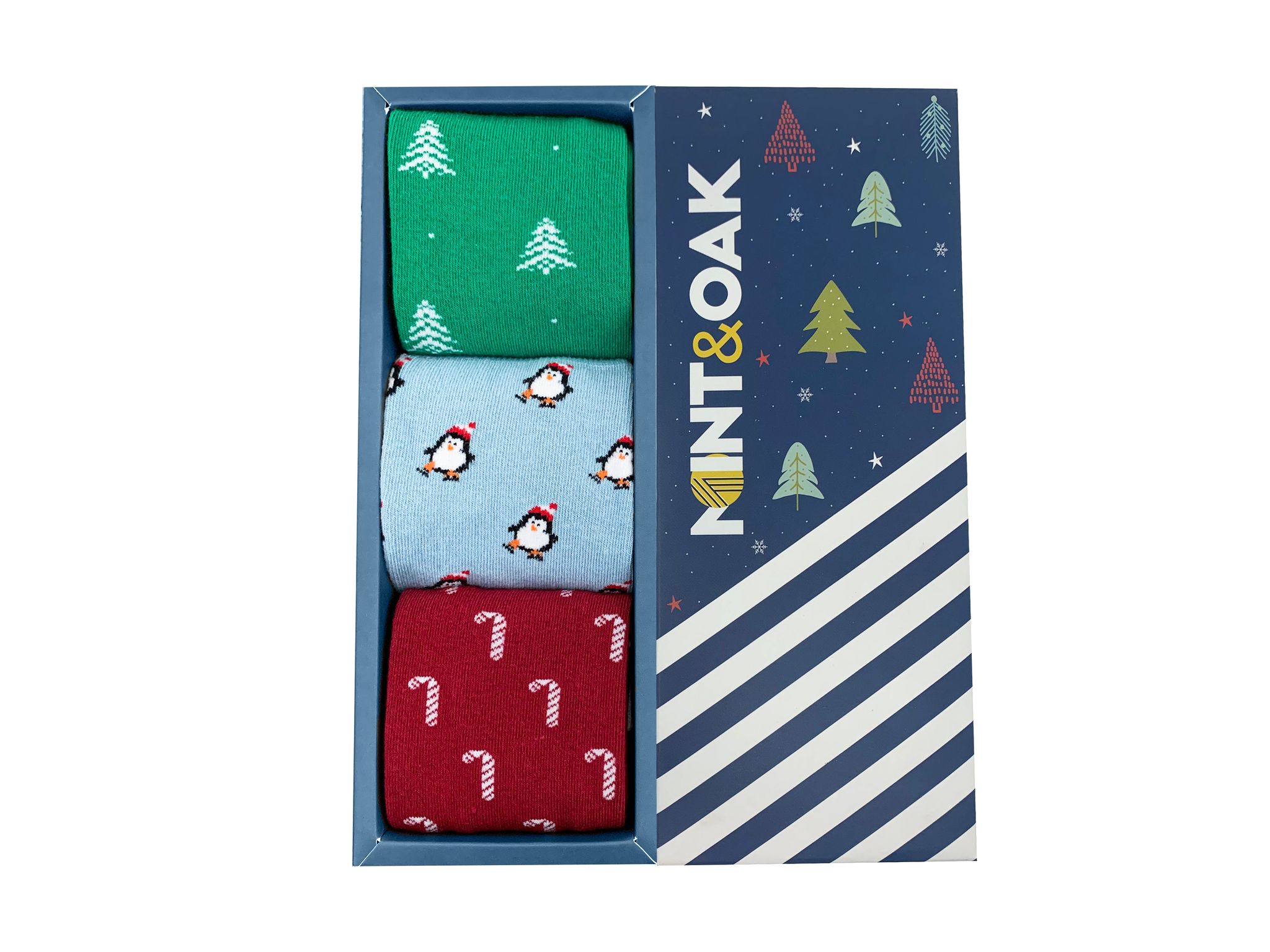 Snow Day Set-of-3 Crew Socks for Men