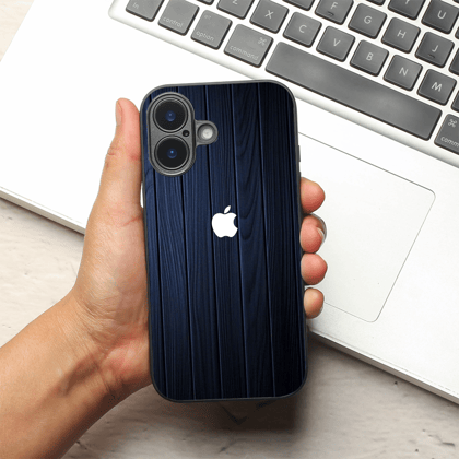 Ink Wood metal back case for Apple Iphone 16