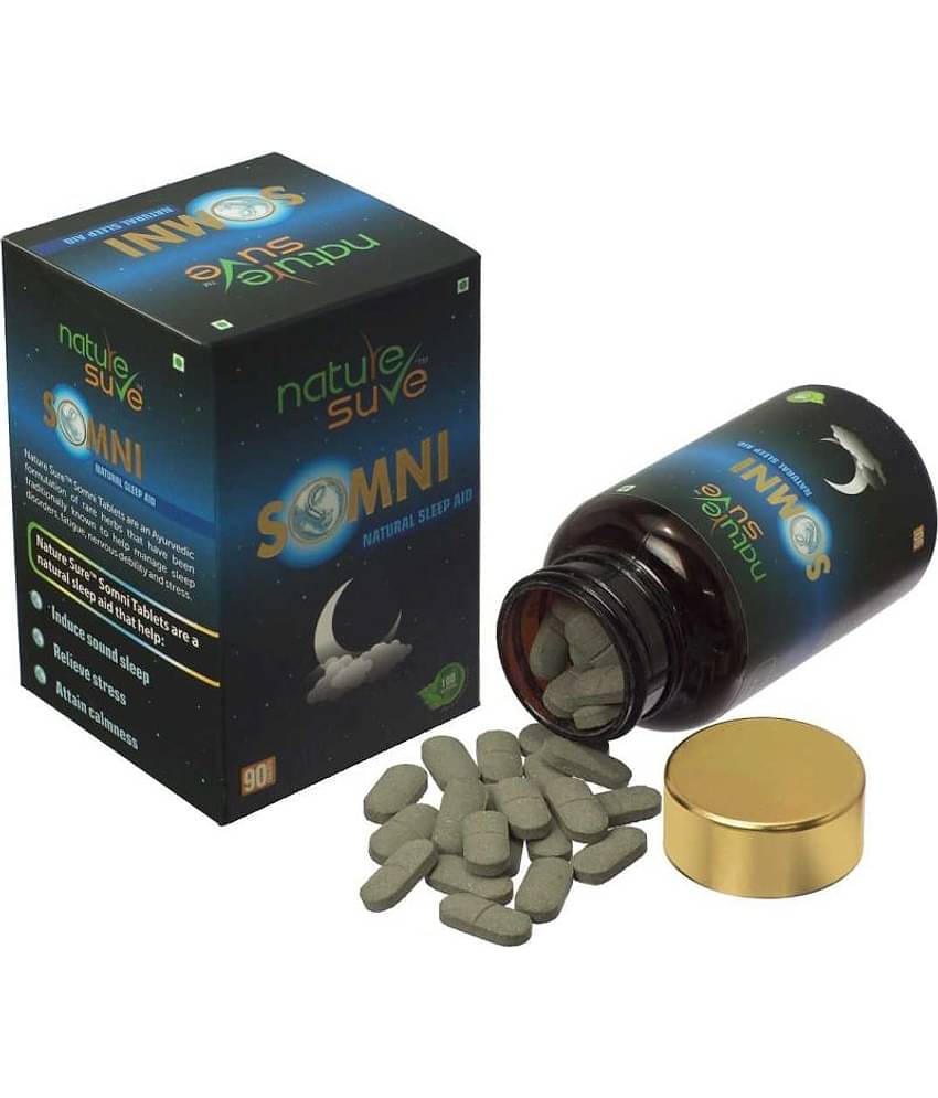 Nature Sure Somni Natural Sleep Aid Daily Herbal Supplement For Men & Women - 1 Pack (90 Tablets)