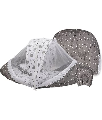 OLENE - Gray Cotton Tent Mosquito Net ( Pack of 1 )