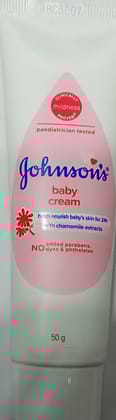 Johnson baby cream helps nourish baby skin for 24h with chamomile extracts 50g