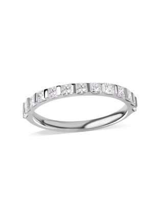 My Always Bar-Set Lab Diamond Band Ring-10 / 9K / White Gold