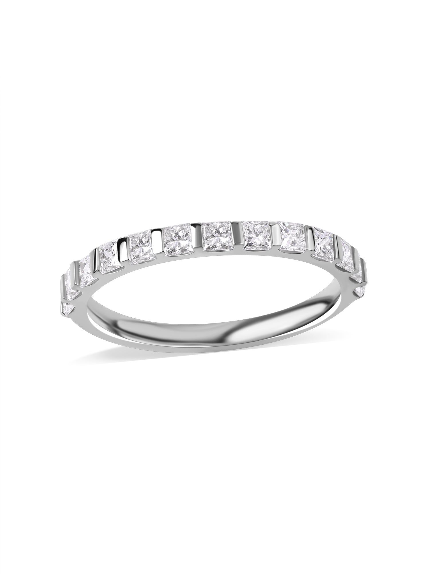 My Always Bar-Set Lab Diamond Band Ring-10 / 9K / White Gold