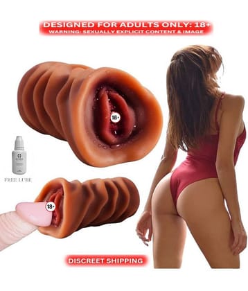 Hand-held Chocolate Pocket Pussy Masturbaton silicon sexy toy low price silicon pussy for men masturbating