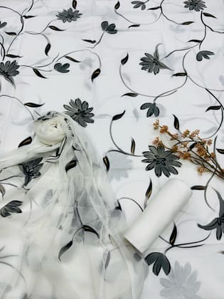 Cotton Suit With Chiffon Dupatta
