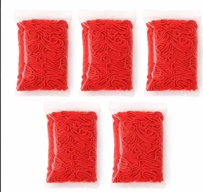 Red Cotton Diya Wicks (500 Pcs)  Pure Cotton Baati for Puja, Oil & Ghee Lamps