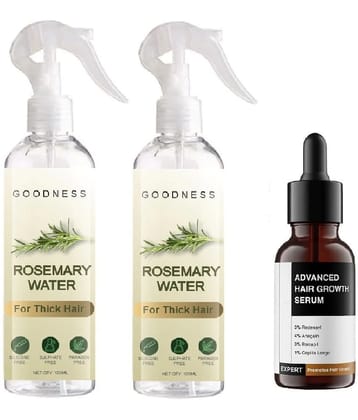 Rosemary Water Hair Spray For Hair Growth, Hairfall control 2x100ml with Advance Hair Growth Serum 30ml – Set of 3 Items