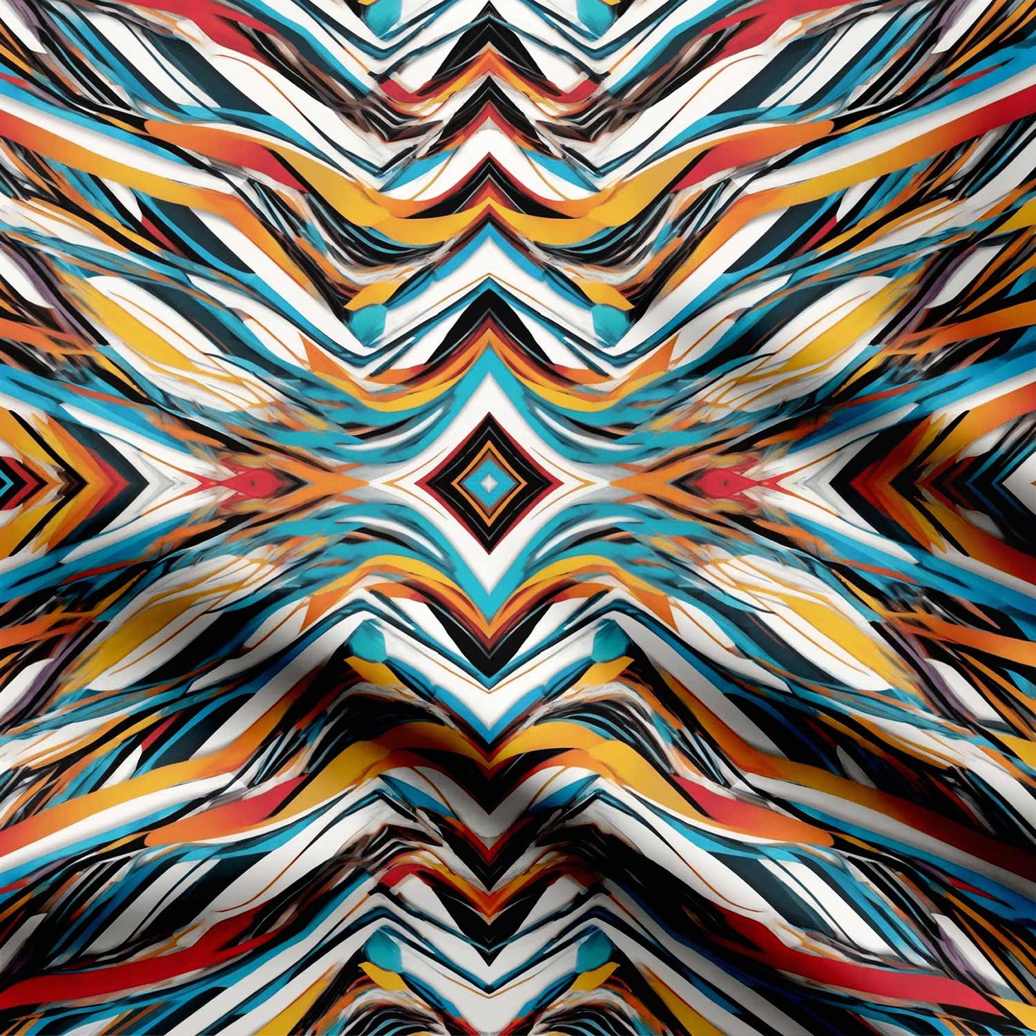 Vibrant Dilution Print Fabric-Cotton