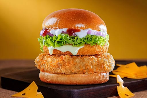 Cheese Blast Classic Veggie Burger (Railway Cutlet)