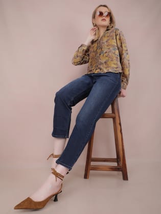 Blue Straight Jeans-28 / Blue