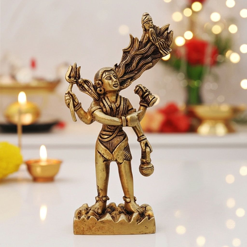 Brass Shiv Ji Idol Statue - Religious Decorative Murti, Height : 7 Inch (BSMAS1531 E)