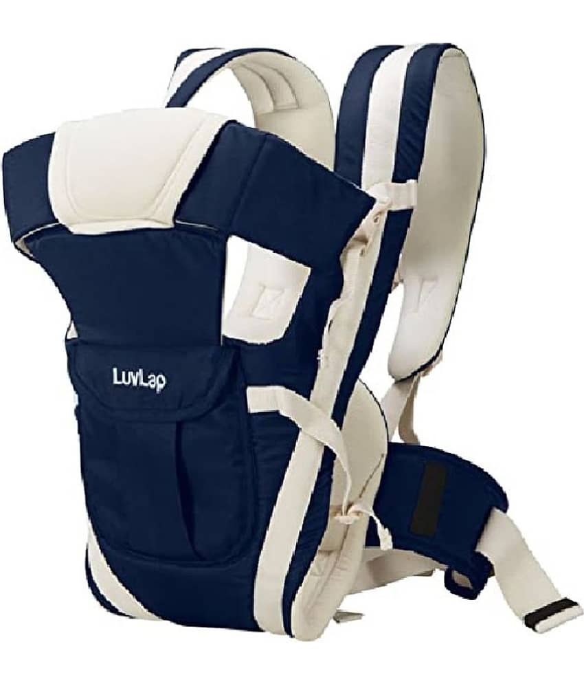 Aurapuro Kids 4-in-1 Adjustable Baby Carrier Cum Kangaroo Bag/Honeycomb Texture Baby Carry Sling/Back/Front Carrier for Baby with Safety Belt and Buckle Straps (Blue)